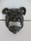 Cast iron bull dog face bottle opener, 4