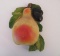 Chalkware pear and plum string holder, 8