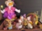 Easter decoration lot with plush, ceramic and Dept 56 squirrel