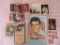 Elvis lot, stamps, CD's, cassettes, photos and metal sign