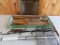 Large lot of grilling BBQ utensils. Hot dog and roasting baskets