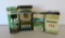Four vintage tea tins, Monarch, Ward's, Richelieu and White Villa