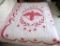 Lovely red and white Federal style quilt, 5' x 8'