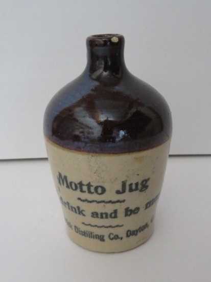 Detrick Distilling Co Motto jug, two tone, 4 1/2"