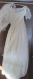 Vintage wedding dress and beaded vail