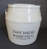 Fancy Pickles, stoneware jar, Milwaukee Pickle Co, 9