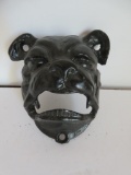 Cast iron bull dog face bottle opener, 4