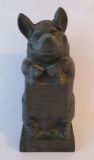 Cast iron, Thrifty, The Wise Pig, Still bank, 6 1/2