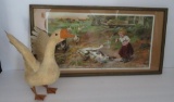 In Great Distress framed print and goose