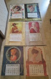 Six retro Elco Chemicals Elkhorn Wis Calendars, pretty ladies, 27