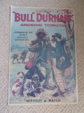 Cardboard Bull Durham Smoking Tobacco Advertising sign