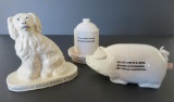 Three commemorative pieces from Collectors of Illinois Pottery, miniatures