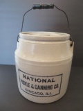 National Pickel and Canning Co Stoneware Jar, Chicago, Ill., 9 1/2
