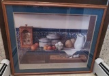 John Stuart Ingle Red Wing print, Still Life with Red Wing Crocks, framed/matted 36 1/2