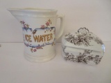 Melissa Ironstone soap dish and Ice Water Pitcher