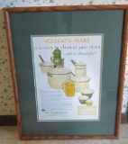 Vintage frame Vollrath Ware enamelware graniteware advertising, 17