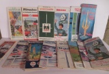 About 14 vintage road maps with gasoline advertising