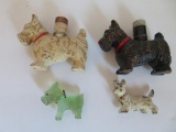 Lot of Scotty dogs, two lighters, glass and metal dog