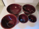 Nesting stoneware bowls, Mar Crest, USA and unmarked