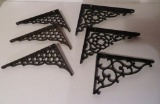 6 Metal shelf brackets