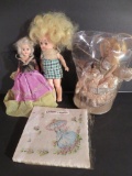 Three vintage plastic dolls