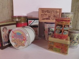 Vintage and vintage inspired metal tins