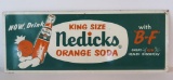 Nedicks metal advertising sign, orange soda, 24