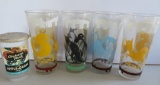 Vintage Orchard Fresh jelly glasses with animals, National Tea Co