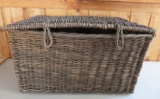 Wicker storage basket, 19 1/2