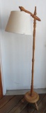 Maple turned floor lamp, country Americana, working