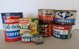 NATCO National Tea Company coffee tins and tea box