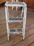 Folding metal three step stool, 30