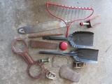 Assorted metal lot, parts, crafting items