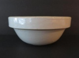 Miniature stoneware milk pan bowl, 4 3/4