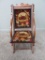 Upholstered tapestry folding rocker, wagon rocker