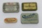Vintage Laxative tins, four pieces