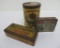 Three vintage metal cigar and tobacco tins, Lanciotto, Oriental Mix and Three States