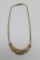 Coro Necklace with rhinestones, gold tone