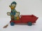 Vintage Fisher Price pull toy, Donald Duck Cart, 1951, 11
