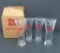 Set of Miller High Life 12 oz Fiare glasses with box