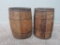 Two wooden Nail Kegs