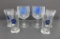 Six vintage Pabst Blue Ribbon glasses