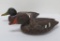 C 1950's Hen and Drake carved mallard ducks, wooden, 14