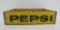 Yellow and blue Pepsi crate, 12