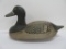 Vintage wooden duck decoy, glass eyes, 15 1/2