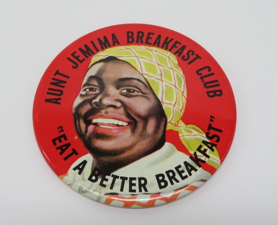 Aunt Jemima button, Eat a Better Breakfast, 4"
