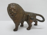 Large cast iron standing lion doorstop, 9