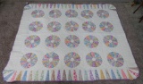 Vintage Dresden plate Quilt, 66