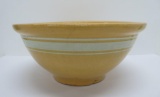 Safronware, Yelloware banded stoneware bowl, 14