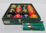 Belgian Aramith pool balls with box